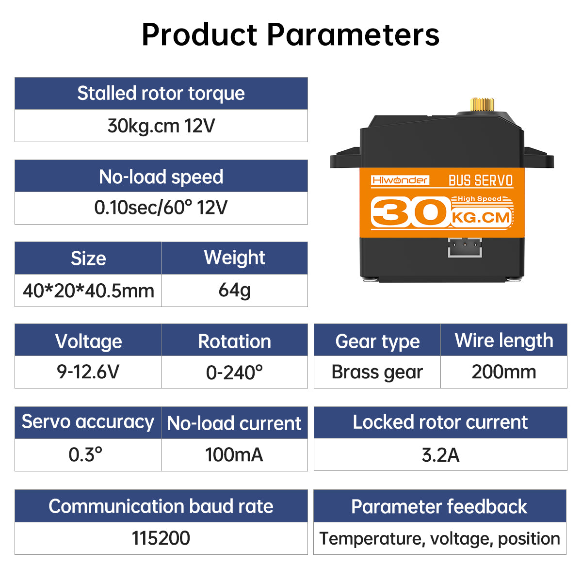 High-speed Serial Bus Servo HTS-30HS Strong Magnet 30KG and Large Torque  Dedicated to Four-legged Dog Robots High-speed Serial Bus Servo HTS-30HS Strong Magnet 30KG and Large Torque  Dedicated to Four-legged Dog Robots